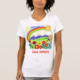 Farbenfrohe Natur Zeichnend für Naturliebhaber T-Shirt