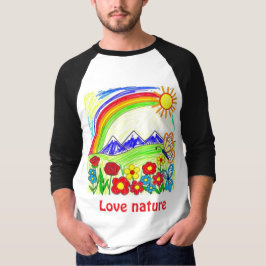 Farbenfrohe Natur Zeichnend für Naturliebhaber T-Shirt