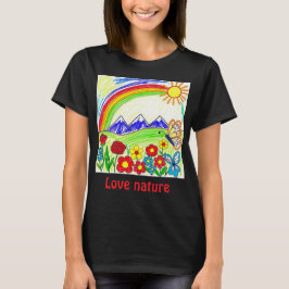 Farbenfrohe Natur Zeichnend für Naturliebhaber T-Shirt