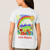 Farbenfrohe Natur Zeichnend für Naturliebhaber Tri-Blend Shirt (Rückseite)