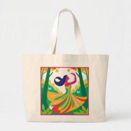 Farbenfrohe, naturbelassene Tote-Tasche Jumbo Stoffbeutel