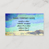 farbenfrohe Naturkunstberge mit Wolken Visitenkarte (Rückseite)