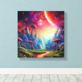 Farbenfrohe Naturlandschaft Leinwanddruck (Insitu (Holzboden))