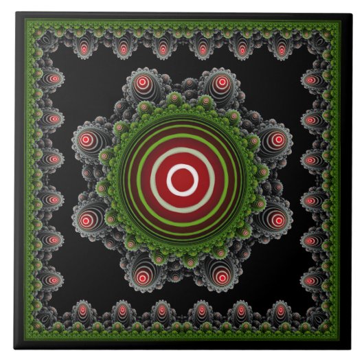 Farbenfrohe natürliche Märchenschmuck Fliese (Vorderseite)