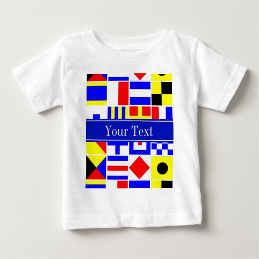 Farbenfrohe Nautic Signal Flags Royal Name Monogra Baby T-shirt (Vorderseite)