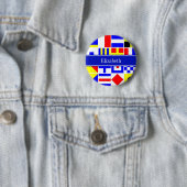 Farbenfrohe Nautic Signal Flags Royal Name Monogra Button (Beispiel)