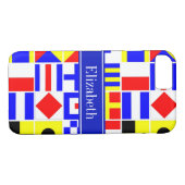 Farbenfrohe Nautic Signal Flags Royal Name Monogra Case-Mate iPhone Hülle (Rückseite (Horizontal))