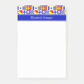 Farbenfrohe Nautic Signal Flags Royal Name Monogra Post-it Klebezettel (Vorderseite)