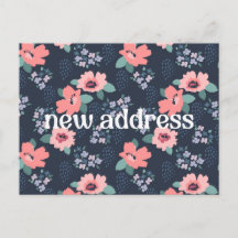 Farbenfrohe Navy Floral Wir bewegten neue Zuhause 