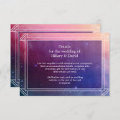 Farbenfrohe Nebel Wolken Hochzeitskarte Begleitkarte (Vorne/Hinten)