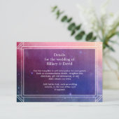 Farbenfrohe Nebel Wolken Hochzeitskarte Begleitkarte (Stehend Vorderseite)