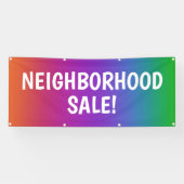 Farbenfrohe NEIGHBORHOOD SALE! Banner (Horizontal)