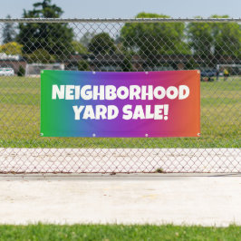 Farbenfrohe NEIGHBORHOOD YARD SALE! Banner