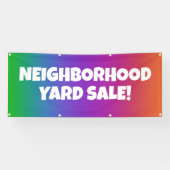 Farbenfrohe NEIGHBORHOOD YARD SALE! Banner (Horizontal)