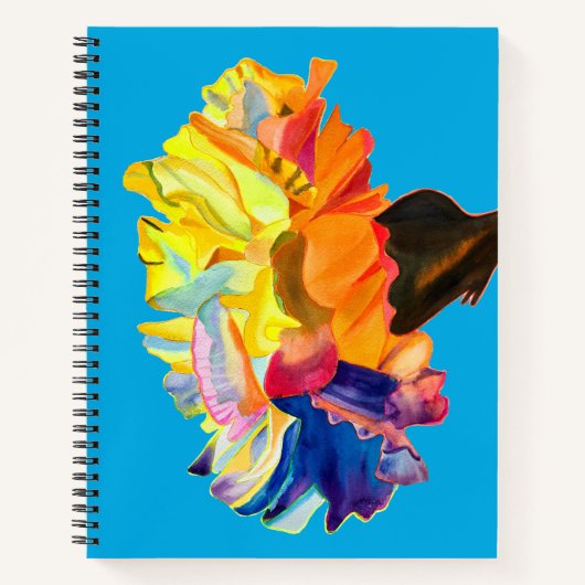 Farbenfrohe Nelke Pop Kunst Blume Notizblock (Vorderseite)