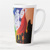 Farbenfrohe Neon 3d Paint Tropfens Spritzer Milchtasse (Rechts)