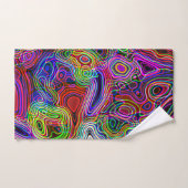 Farbenfrohe Neon Bright Abstraktes Muster Badhandtuch Set (Handtuch)