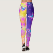 Farbenfrohe Neon Butterfells Leggings (Rückseite)