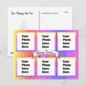 Farbenfrohe Neon Christmas Postcard HAMbWG Postkarte (Vorne/Hinten)