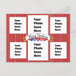 Farbenfrohe Neon Christmas Postcard HAMbWG Postkarte
