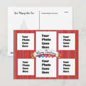 Farbenfrohe Neon Christmas Postcard HAMbWG Postkarte (Vorne/Hinten)