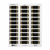 Farbenfrohe Neon Confetti Muster Schwarz Modernes  (Vorne)