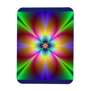 Farbenfrohe Neon-Daisy Magnet