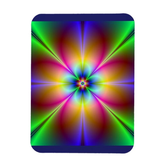 Farbenfrohe Neon-Daisy Magnet (Vertikal)