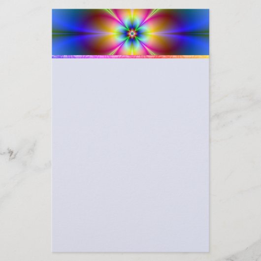 Farbenfrohe Neon Daisy Stationery Briefpapier (Vorderseite)