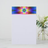 Farbenfrohe Neon Daisy Stationery Briefpapier (Stehend Vorderseite)