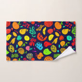 Farbenfrohe Neon Frucht Muster Kunst Badhandtuch Set (Handtuch)