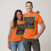 Farbenfrohe Neon Frucht Muster Kunst T-Shirt (Unisex)