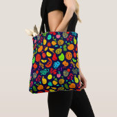 Farbenfrohe Neon Frucht Muster Kunst Tasche (Von Nahem)