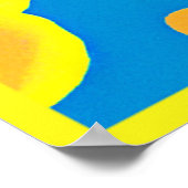 Farbenfrohe Neon Frucht Muster Symphonie Poster (Ecke)