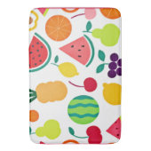Farbenfrohe Neon Fruit Fiesta Badematte (Vorderseite Vertikal)