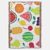 Farbenfrohe Neon Fruit Fiesta Decke (Vorderseite Vertikal)