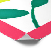 Farbenfrohe Neon Fruit Fiesta Poster (Ecke)