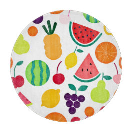 Farbenfrohe Neon Fruit Fiesta Schneidebrett