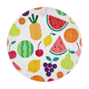 Farbenfrohe Neon Fruit Fiesta Schneidebrett