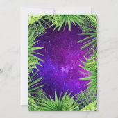 Farbenfrohe Neon Glow Safari Party Tiere Geburtsta Einladung (Rückseite)