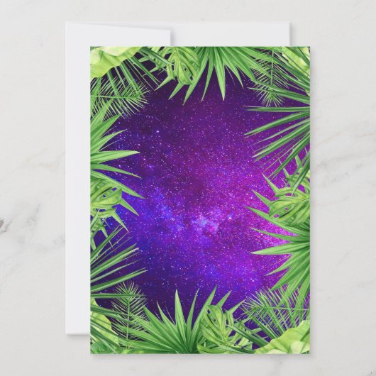 Farbenfrohe Neon Glow Safari Party Tiere Geburtsta Einladung (Rückseite)