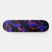 Farbenfrohe Neon Lights Schwarze Skateboard (Horizontal)