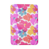 Farbenfrohe Neon Moderne Blume Muster Badematte (Vorderseite Vertikal)