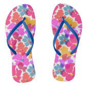 Farbenfrohe Neon Moderne Blume Muster Badesandalen (Fußbett)