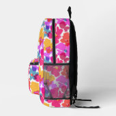 Farbenfrohe Neon Moderne Blume Muster Bedruckter Rucksack (Rechts)