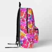 Farbenfrohe Neon Moderne Blume Muster Bedruckter Rucksack (Links)