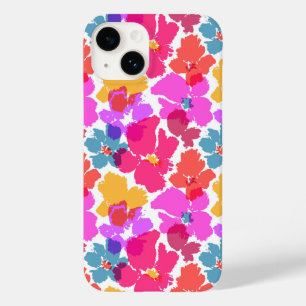 Farbenfrohe Neon Moderne Blume Muster Case-Mate iPhone 14 Hülle