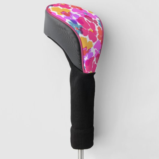 Farbenfrohe Neon Moderne Blume Muster Golf Headcover (angewinkelt)