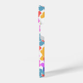 Farbenfrohe Neon Moderne Blume Muster iPhone Hülle (Linke Seite)