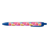 Farbenfrohe Neon Moderne Blume Muster Kugelschreiber (Unterseite)